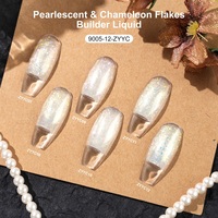Liquide de construction pour ongles de haute qualité, effet brillant, réfléchissant, art des ongles, lampe UV, paillettes nacrées, effet caméléon