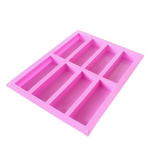 Molde rectangular de silicona de 8 cavidades para hacer jabón, pastel, dulces, brownie, manualidades DIY - Product Image 4