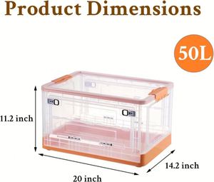 Wholesale Custom Plastic Rectangle Good Price Household Portable Stackable Foldable Eco-Friendly <b>Clothes</b> Toys Organizer Bins - Product Image 2