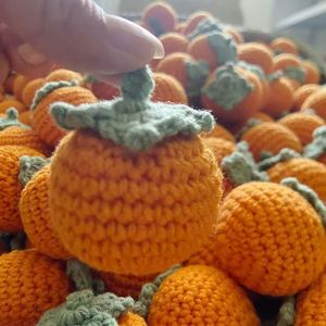 Handmade Plush Crochet Auspicious Keychain Pendant Persimmon Creative Meaning Fruit <b>Gift</b> <b>Box</b> Wholesale - Product Image 6