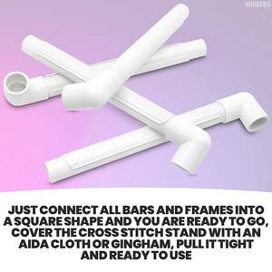 Aro de Bordado Cuadrado de Plástico Burius de 11 Pulgadas, Marco Ligero para Bordado a Mano, Punto de Cruz y Manualidades - Product Image 5
