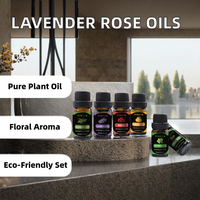 Aromaterapi Lavender Mawar Lily Minyak Esensial Murni Ramah Lingkungan 100% Murni Set Hadiah Diffuser Perawatan Rumah Pembuatan Lilin Aroma