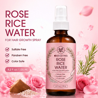 Spray Capilar Vegano Puro de Marca Privada, Sin Parabenos, Nutritivo, Reparador, Anticaída, Sin Alcohol, Unisex, con Agua de Arroz y Rosas