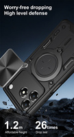 Étui antichoc robuste pour RM K80 PRO 5G/Note 15 pro+ 5G avec support magnétique, protection intégrale de l'appareil photo coulissant