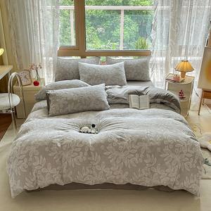 Двухслойная пряжа, комплект из семи предметов, 100% чистый хлопок, жаккардовый пододеяльник, простыня, шерсть, качество, водостойкий легкий роскошный - Product Image 2