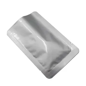 Pochette de cornue couleur argent en feuille d'aluminium personnalisée sac d'emballage de qualité alimentaire pochette en plastique emballage sacs de pochette en papier d'aluminium pour aliments