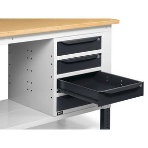 Fami WORK1529 Banco de trabajo ajustable de 150cm, tapa de madera, 4 cajones y pared perforada - Product Image 6