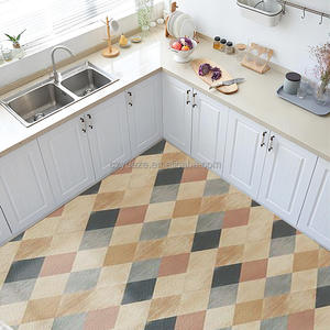 Barato Pvc <span class=keywords><strong>vinilo</strong></span> impermeable 3D blanco y negro rejilla Peel and Stick autoadhesivo baño piso pegatina papel tapiz suelo - Product Image 2