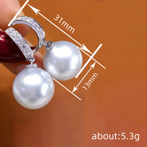 Orecchini con Perle Simulate in Stile Barocco per Donne, Eleganti Gioielli da Sposa alla Moda - Product Image 4