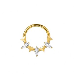 Bijoux de piercing corporel pour femmes, vente en gros, mode, ASTM F136 G23, anneau de nez clicker, pavé de CZ blanc, pour cartilage d'oreille, tragus, hélix, lobe - Product Image 4