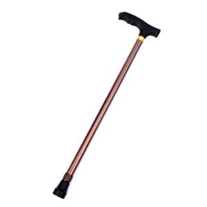 Bâton de marche télescopique en alliage d'aluminium épaissi avec lumière, hauteur réglable, embout en caoutchouc antidérapant pour les personnes âgées, randonnée - Product Image 4