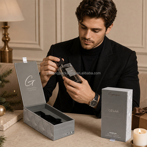 Caja de Regalo de Perfume de Cartón Vacía de Lujo Personalizada con <span class=keywords><strong>Cinta</strong></span>, Empaque Rígido para Fragancias, Directamente del Fabricante - Product Image 5