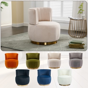 M 360 °   Sillón Giratorio Moderno Tapizado con Brazos Redondos <span class=keywords><strong>para</strong></span> Sala de Estar, Dormitorio, <span class=keywords><strong>Oficina</strong></span>, Hotel, Sala de Espera - Product Image 6