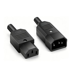 ปลั๊กสายตรงแบบ C13 C14 10A 250V สีดำ ปลั๊กตัวเมียและตัวผู้ แบบเชื่อมต่อได้ ปลั๊กไฟ 3 ขา ช่องเสียบไฟ AC - Product Image 1