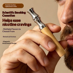 Inalatore di Oli Essenziali Senza Nicotina con Manico in Legno, Aroma Fruttato e Nucleo in Cotone Sostituibile - Product Image 2