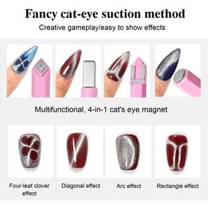 Stylo aimanté multifonctionnel 4-en-1 pour effet œil de chat, outil magnétique puissant pour nail art, conception détachable pour créer des effets œil de chat époustouflants - Product Image 6