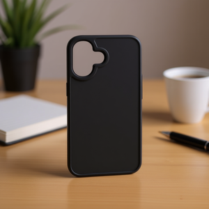Protective Phone <b>Case</b> for <b>iPhone</b> <b>Shockproof</b> TPU+PC Design in Pure Black - Product Image 3