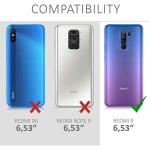 Funda protectora delgada de TPU para Redmi 9, cubierta suave mate negra mate para teléfono - Product Image 3