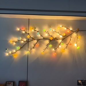 Stringa Luminosa LED Flessibile <span class=keywords><strong>in</strong></span> <span class=keywords><strong>Rattan</strong></span> con Rami di Ciliegio Artificiali per Decorazioni Domestiche, Matrimoni, Feste, Festival, Lampada Notturna Fatata - Product Image 5