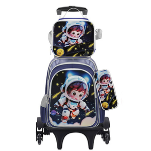 新款《山海经》水豚三件套书包、笔袋、午餐袋，适合2/6轮拉杆书包 - Product Image 1