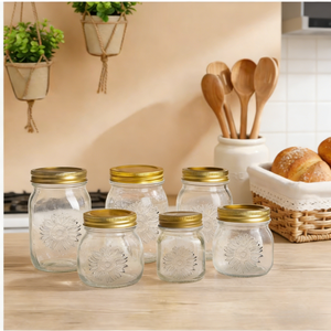 Wholesale Food Honey <strong>Jar</strong> Candy Coffee <strong>Tea</strong> Containers clear Custom logo Glass Spice Storage <strong>Jar</strong> Glass Mason <strong>Jar</strong> with Metal Lid - Product Image 3