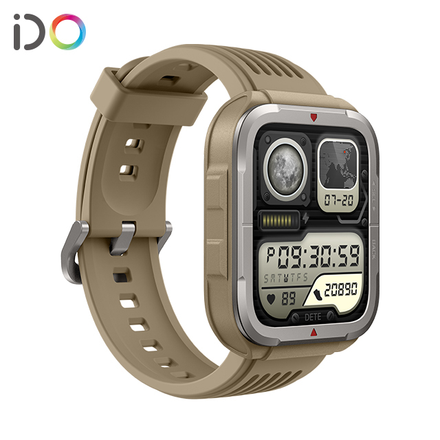 Unisex Smart Watch 1.8 Inch Square Full Touch Screen BT Calling Alexa Voice Wireless Charging Fitness Smart Messages Reminder