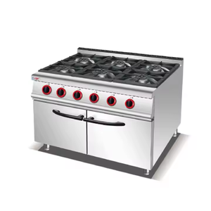 Tùy chỉnh đầy đủ loạt thiết bị nhà bếp miễn phí đứng 6 <span class=keywords><strong>Burner</strong></span> Bếp gas với lò gas và tủ cho khách sạn - Product Image 3