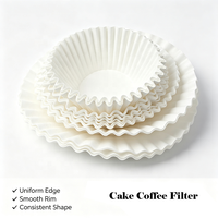 Filtre à café en papier biodégradable écologique en forme de gâteau, design ondulé croisé, tampon filtrant jetable pour la préparation du café filtre