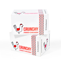 Service de conception gratuit Emballage de fast-food chaud Riz à emporter Kfc French Fried Chicken Nuggets Wings Ships Takeaway Lunch Paper Box