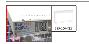 Porte-étiquettes de prix en plastique PVC Hookei, transparent et écologique, avec bande de présentation de données, taille personnalisable - Product Image 4
