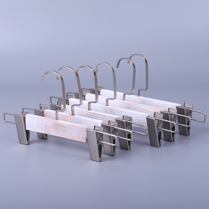 Luxury Pearl Nickel <strong>Hook</strong> Wash <strong>White</strong> Wooden <strong>Coat</strong> Hanger for Clothes - Product Image 3