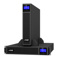 UPS Online 3kva Baterai Hot Swappable Rak Tower Convertible PF1 Layar LCD Opsional Soket IEC Khusus untuk Pusat Data Server