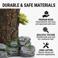 Décor paysager pour aquarium, bois mort de forêt en ABS, racines de rhododendron en état de fusion, pour poissons, décoration extérieure, salle à manger