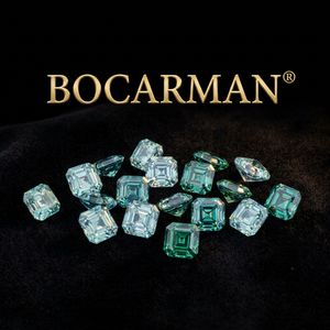 Pietre Sciolte di Moissanite VVS Taglio Asscher da 0,5-7 Carati, Bianche 6,5-11mm, con Effetto Colore/Fuoco, Produzione BOCARMAN - Product Image 1