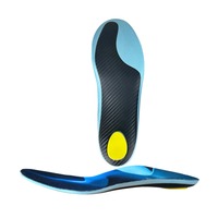 Semelles orthopédiques unisexes pour chaussures de sport avec soutien de la voûte plantaire et coussinets amortissants, en PU/Nylon et matériau Poron
