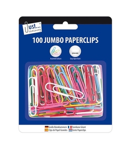 100 <strong>Large</strong> Plastic <strong>Paper</strong> <strong>Clips</strong> - Product Image 1