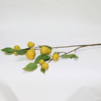 Branche de poirier artificielle en plastique de 75 cm, tige de fruit artificielle, décoration florale pour la maison et les mariages