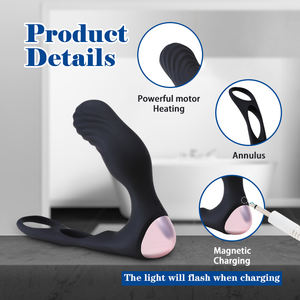 AITE Männliches Anal-Sexspielzeug mit drahtloser Fernbedienung, USB-Mini-Vibrator, 10-Frequenz-Vibrationsmodi, schwarzes Prostata-Massage gerät - Product Image 6