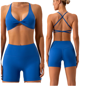 กางเกงขาสั้นออกกำลังกายเอวสูงรุ่นใหม่ XW-BJ-4002 สำหรับผู้หญิง ไซส์ XXL สีพื้น สำหรับออกกำลังกาย ฟิตเนส โยคะ ดีไซน์ยกกระชับ พร้อมเอวยางยืด - Product Image 2