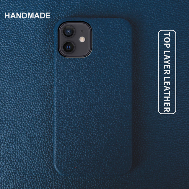 Genuine Leather Case for iPhone 12 13 14 Luxury Case for iPhone 15 16 17 Customizable Leather case