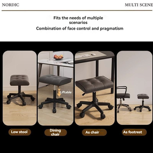 Lunch Break Adjustable Leather Footrest Footstool Elevated Sofa <strong>Stool</strong> Home <strong>Office</strong> Use Durable Contemporary Design - Product Image 3