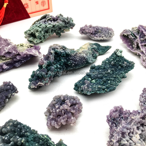 Vendita all'Ingrosso di Cluster di Cristalli Naturali di <span class=keywords><strong>Agata</strong></span> d'Uva, Piccoli Esemplari Minerali di <span class=keywords><strong>Agata</strong></span> d'Uva Viola per Decorazione d'Interni - Product Image 4
