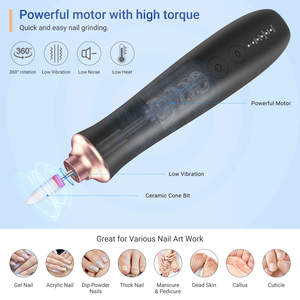 Nagel-<span class=keywords><strong>Gel</strong></span>-Polierer Neue Kabellose Aufladbare Professionelle Maniküre Tragbare Elektrische Nagelfräsmaschine - Product Image 3