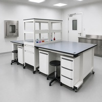 Plan de travail de laboratoire résistant aux acides et aux alcalis, îlot de laboratoire en acier pour laboratoire de chimie industrielle
