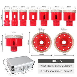 20Mm-68Mm Vacuüm Gesoldeerde Diamantkern Bit Porseleinen Tegelgat Zaag Marmeren Boorgatsnijder Tegelgereedschap - Product Image 2