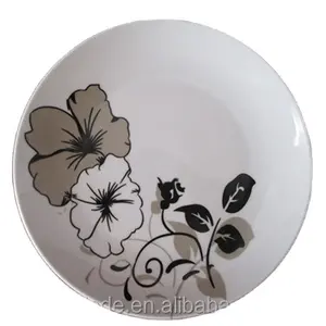 black design white porcelain moon flat plate supplier