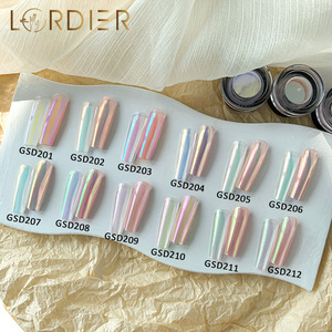 ผงโครเมี่ยมกระจกเงาคุณภาพสูง ความสว่างสูง ผงออโรร่า สำหรับตกแต่งเล็บ - Product Image 2