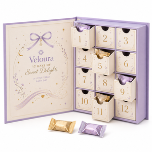 Calendario <span class=keywords><strong>de</strong></span> Adviento <span class=keywords><strong>de</strong></span> Chocolate Personalizado <span class=keywords><strong>de</strong></span> 12 Días, <span class=keywords><strong>Caja</strong></span> <span class=keywords><strong>de</strong></span> Regalo Rígida con Cajón, Empaque <span class=keywords><strong>de</strong></span> Cartón, <span class=keywords><strong>Caja</strong></span> <span class=keywords><strong>de</strong></span> Dulces para la Cuenta Regresiva Navideña - Product Image 1
