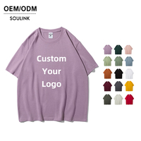 T-shirt d'été décontracté pour homme en coton 100% respirant, coupe oversize, tricoté, avec logo personnalisé, vente en gros