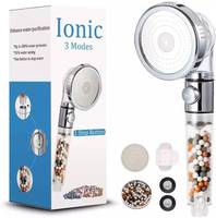Douche à main filtrée avec perles minérales ioniques pour salle de bain, avec fonctions d'aromathérapie et de massage, design contemporain, finition chromée